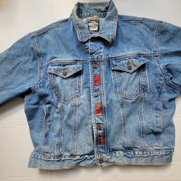 Vintage fission denim mens Jean jacket large - Picture 6 of 9